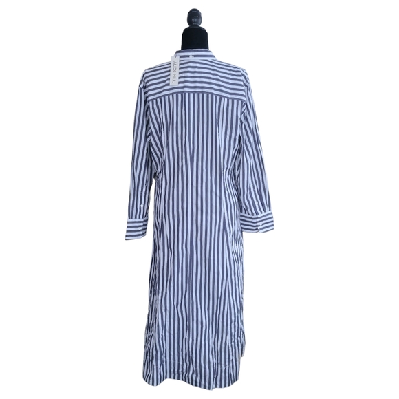 NWT Alex Mill Jules Shirt Dress In Wide Stripe Navy/White Size XL - Picture 3 of 8
